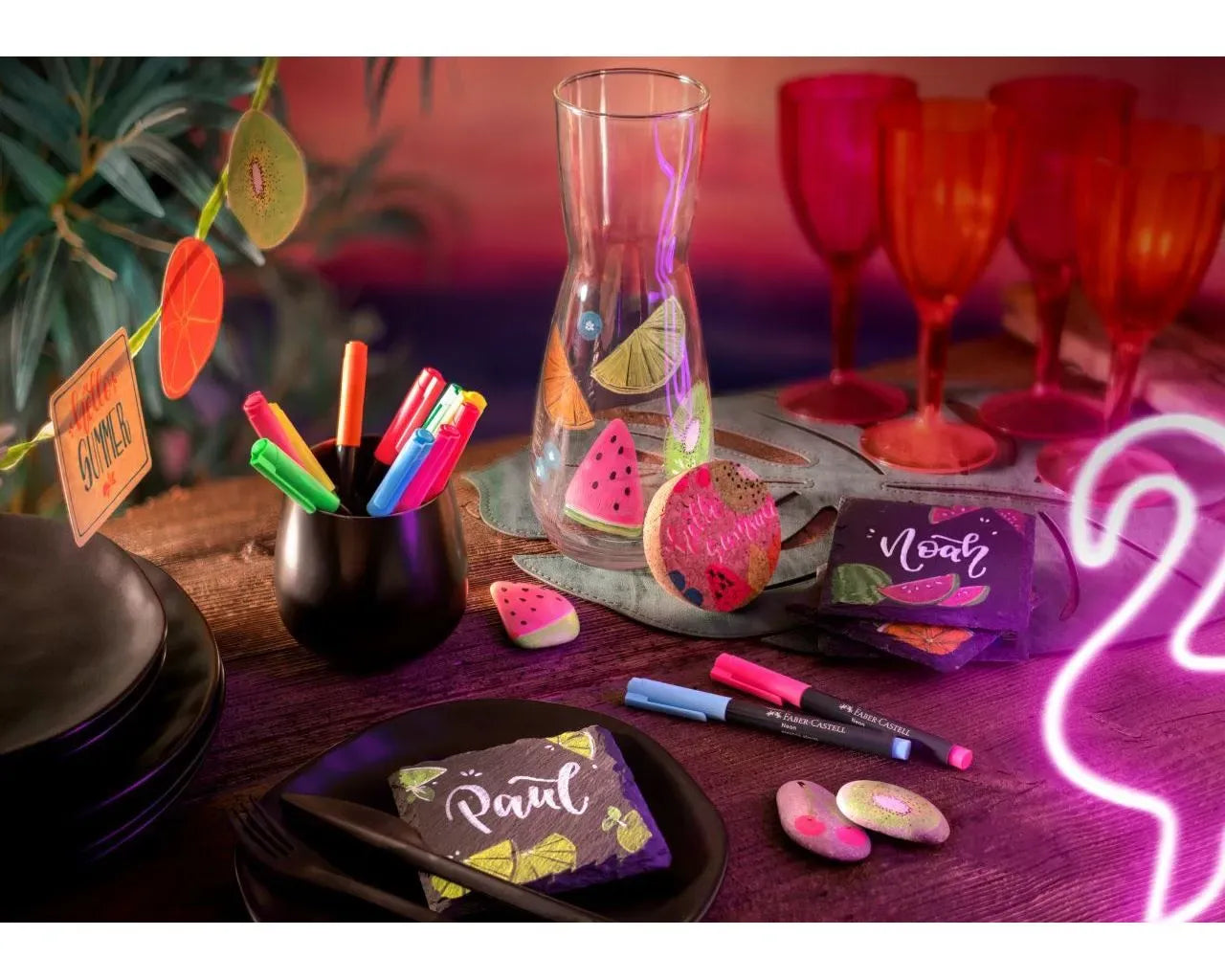Faber-Castell Neon marker, cardboard wallet of 6 160806