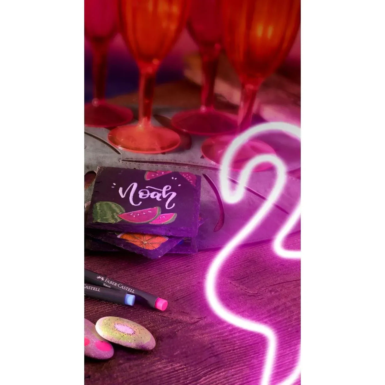 Faber-Castell Neon marker, cardboard wallet of 6 160806