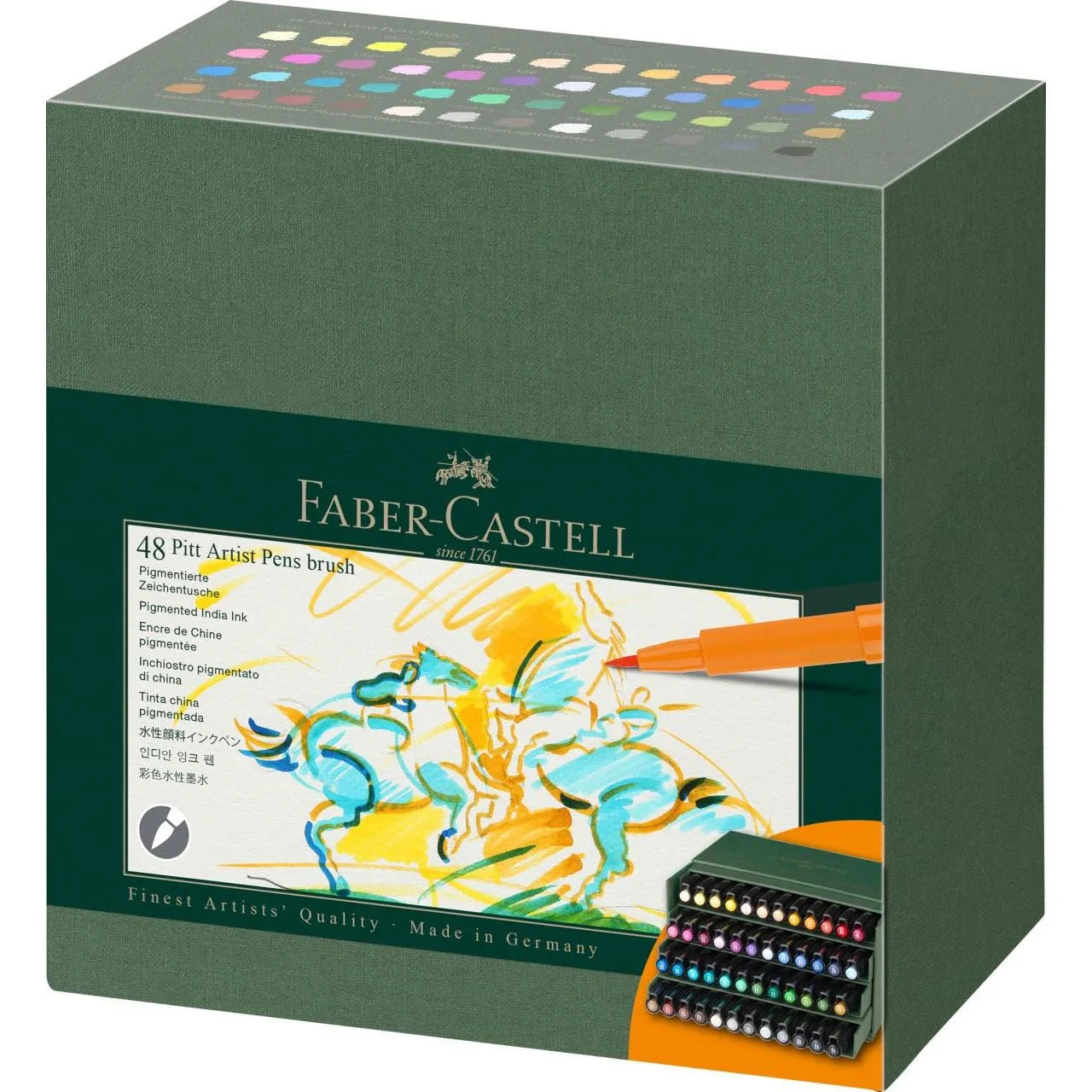 Faber-Castell Pitt Artist Pen Brush India ink pen studio box of 48 167192