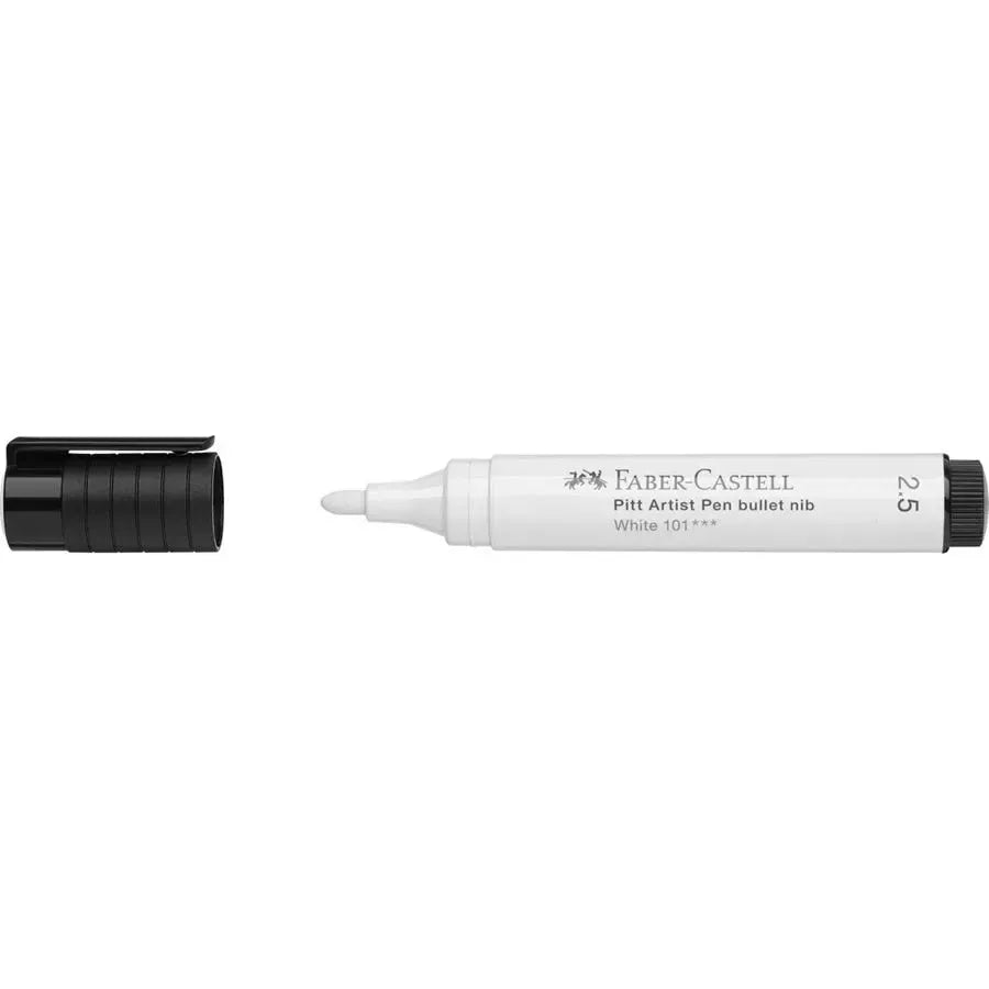 Faber-Castell Pitt Artist Pen bullet nib 2.5 India ink pen white 167601