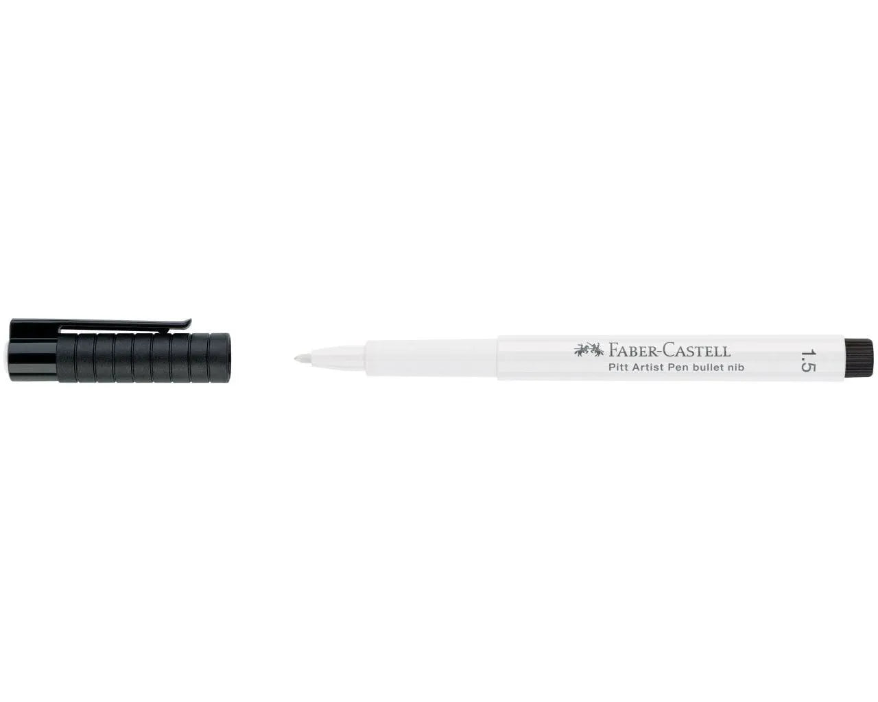 Faber-Castell Pitt Artist Pen bullet nib 1.5 India ink pen, white 167893