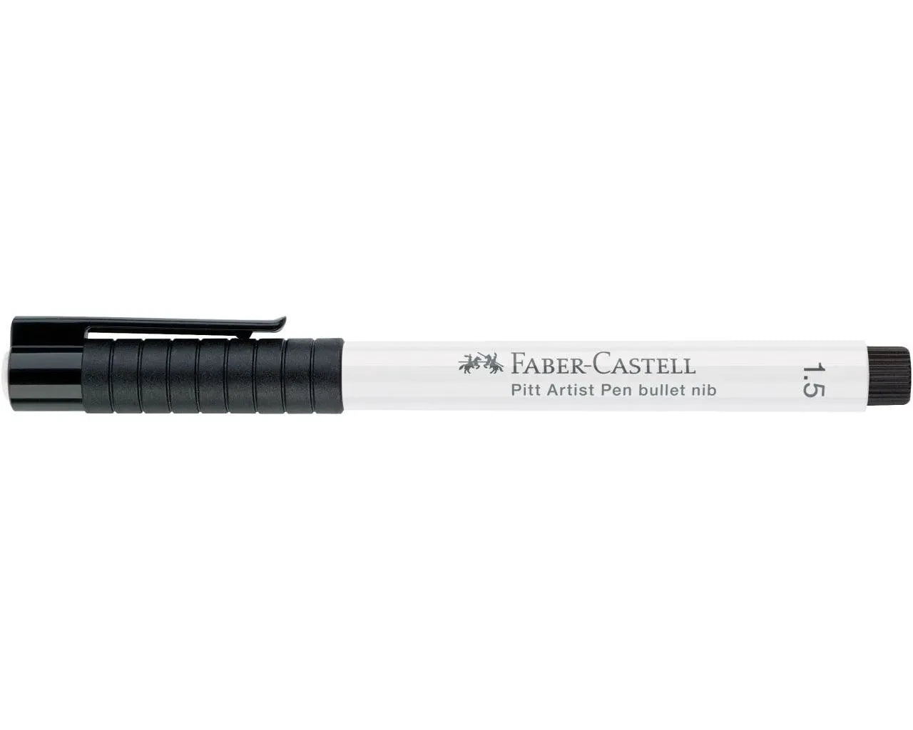 Faber-Castell Pitt Artist Pen bullet nib 1.5 India ink pen, white 167893