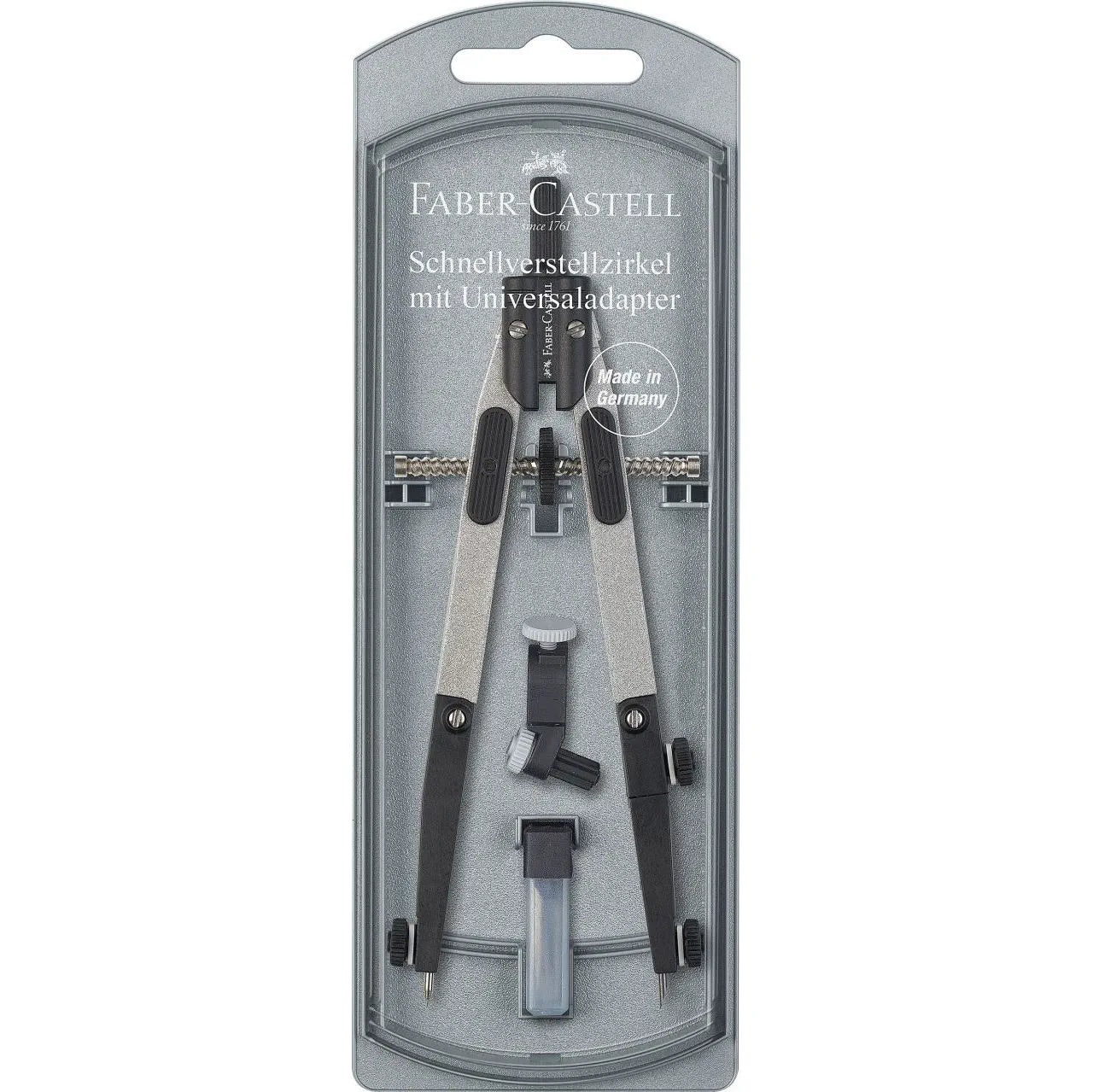 Faber-Castell Quick-set compass with both legs jointed, silver 174014