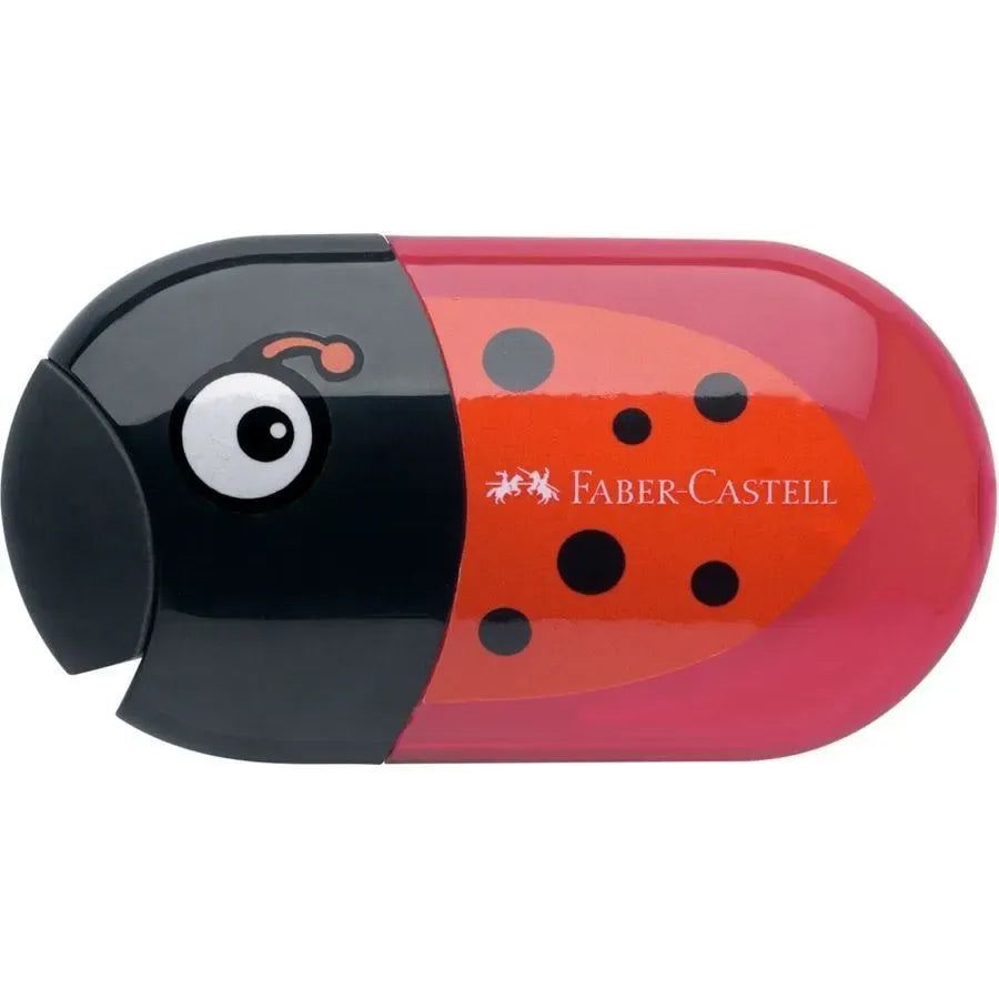Faber-Castell Animal motif twin sharpening box with eraser motif ladybird 183526