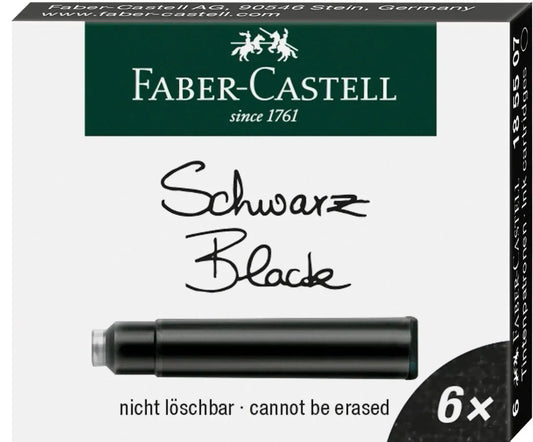 Faber-Castell Ink cartridges standard, 6x black 185507
