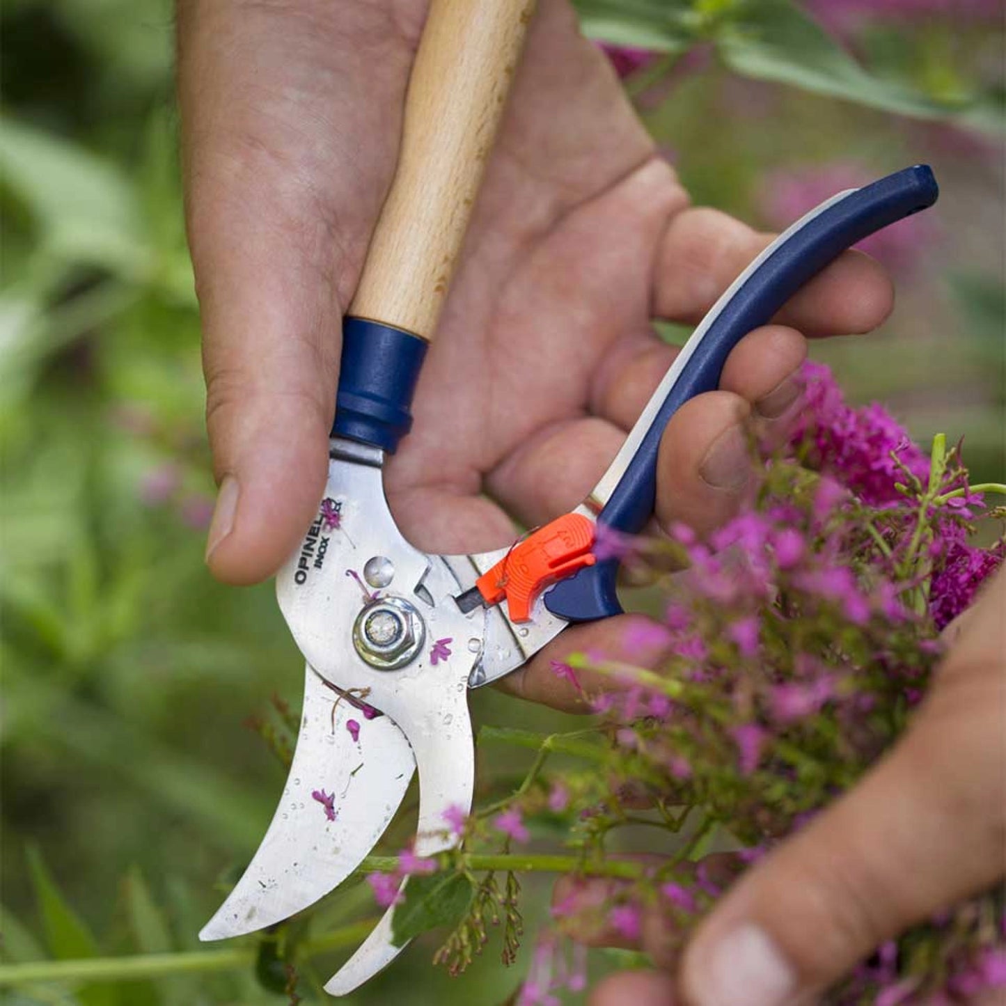 Opinel Hand Pruner Slate Stainless Steel Blade Blue 001627