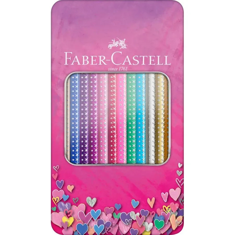 Faber-Castell Sparkle colour pencil tin of 12 201737