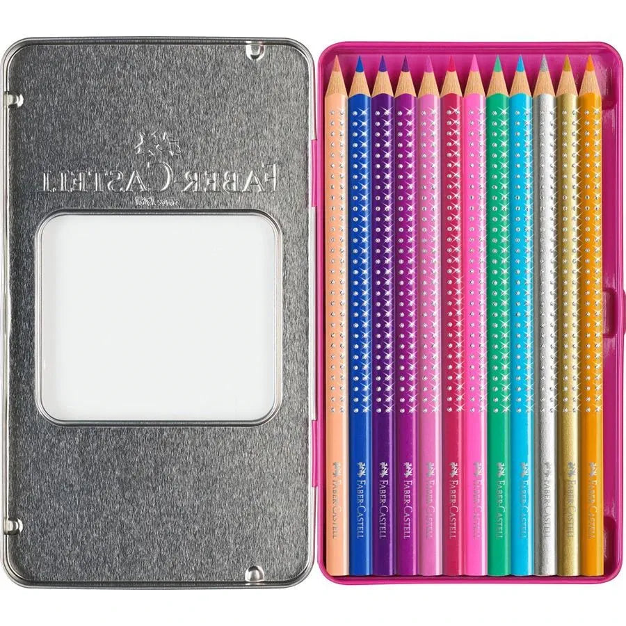 Faber-Castell Sparkle colour pencil tin of 12 201737