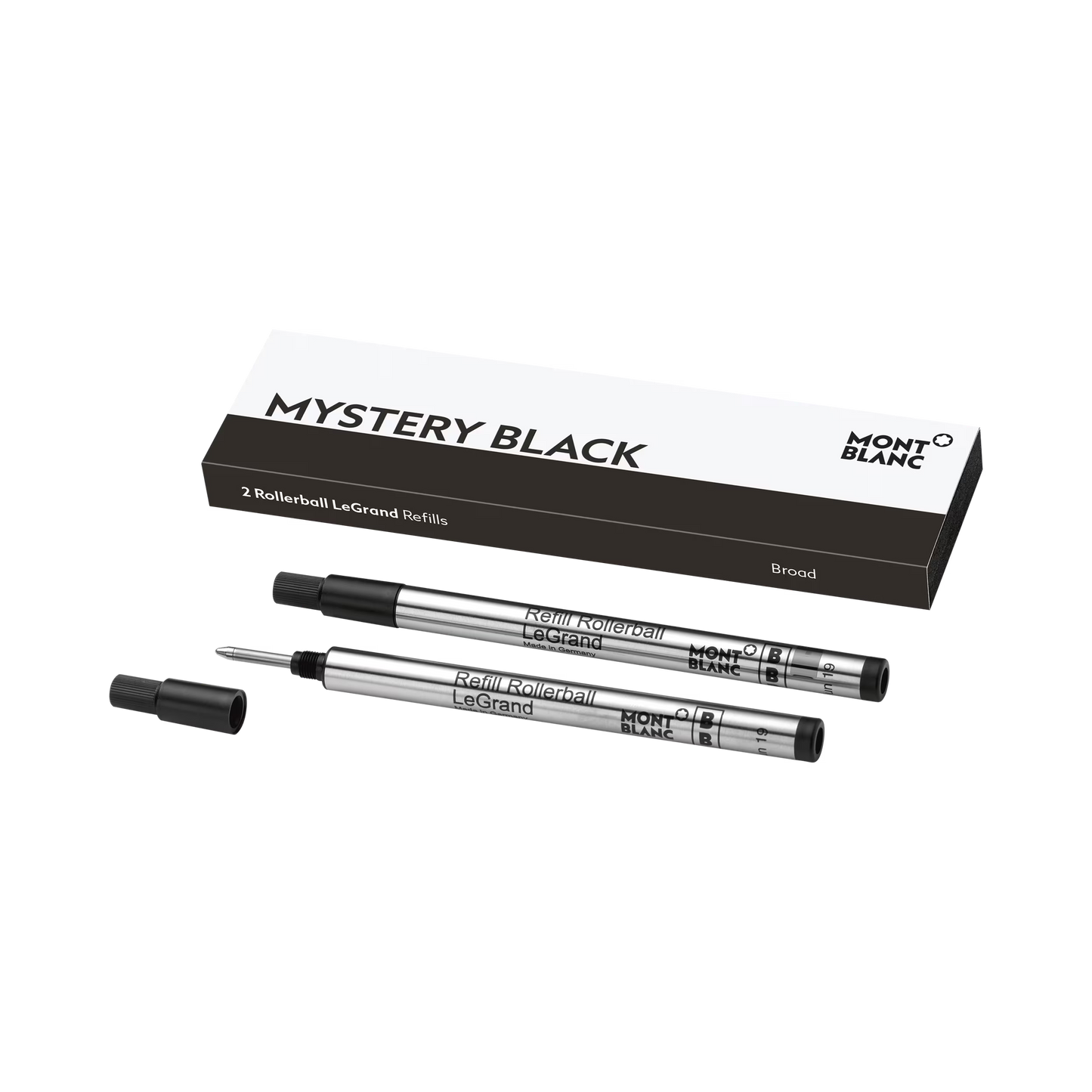 Montblanc 2 Rollerball LeGrand Refills, Mystery Black - Fine 128225