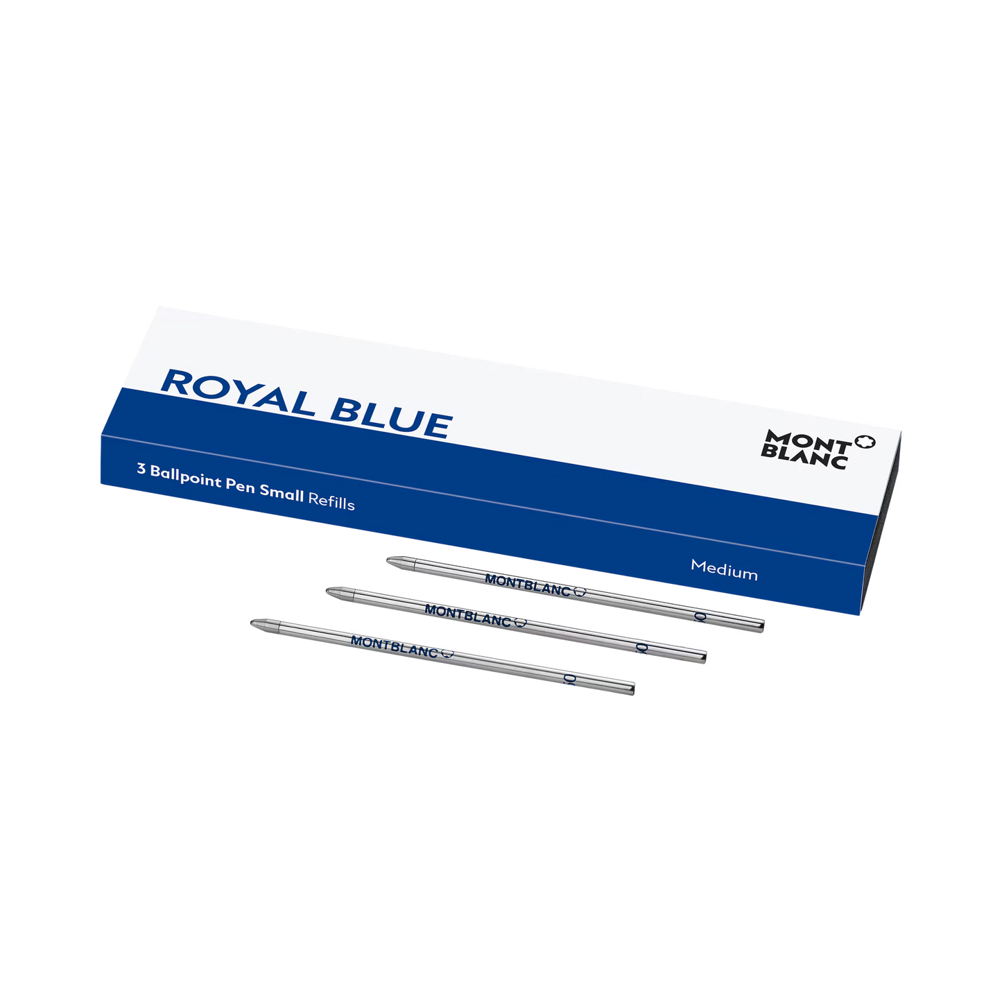 Montblanc 3 Ballpoint Small Refills, Royal Blue - Medium 128223