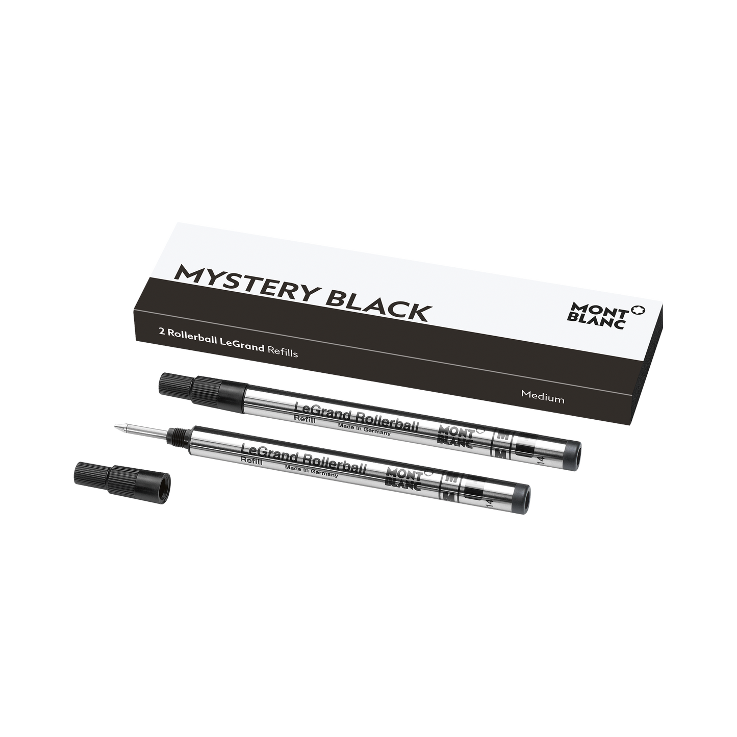 Montblanc 2X Rollerball LeGrand Refills, Mystery Black - Medium 128225
