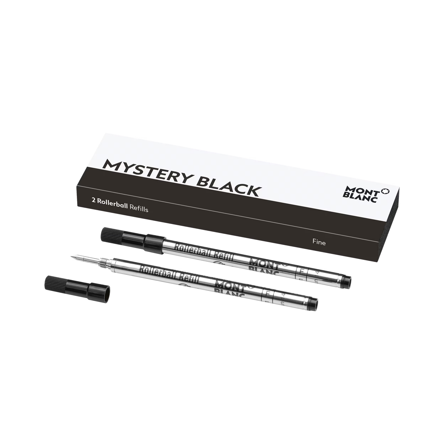 Montblanc 2 Rollerball Refills, Mystery Black - Fine 128230