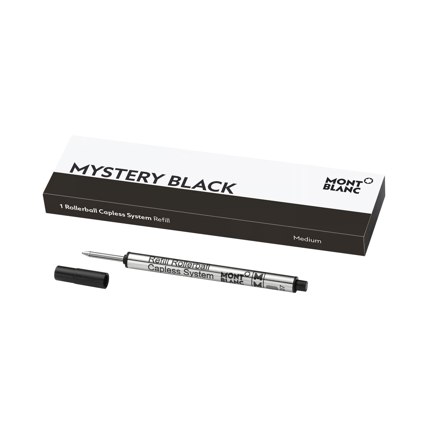 Montblanc 1 Rollerball Capless Refill, Mystery Black - Medium 128242