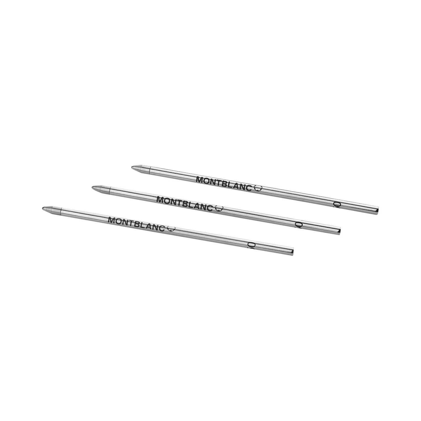 Montblanc 3 Ballpoint Small Refills, Mystery Black - Medium 128222