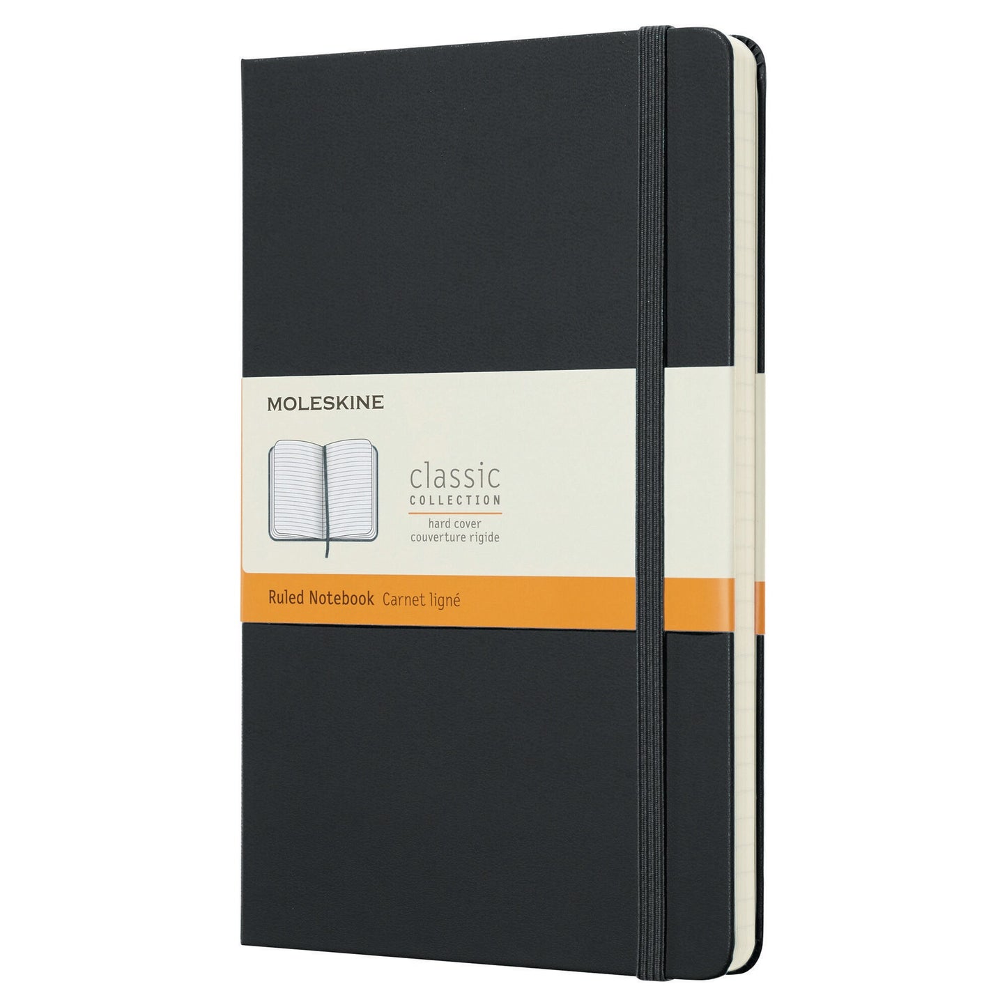 Moleskine Hard Cover Notebook Large Ruled Black QP060