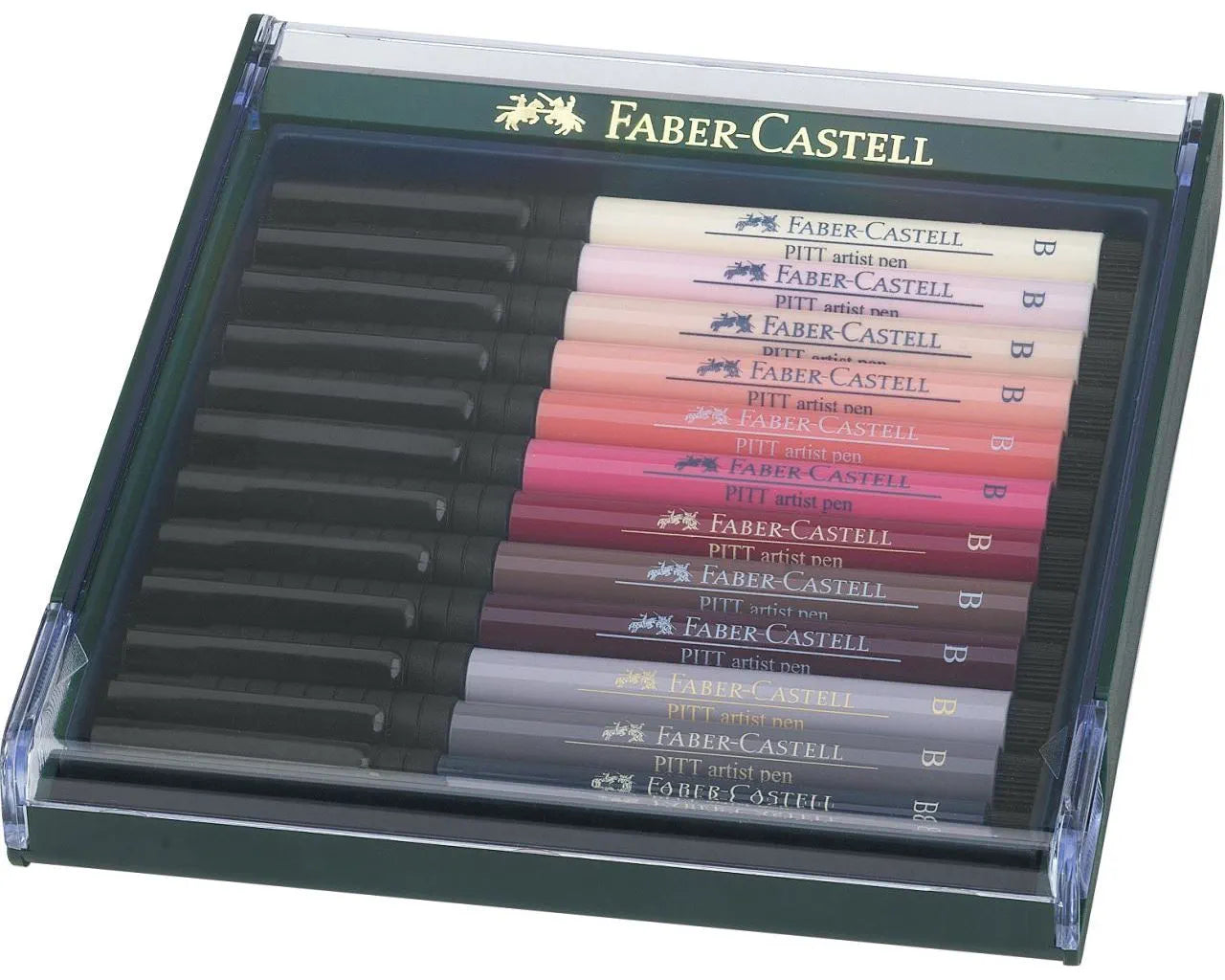 Faber-Castell Pitt Artist Pen Brush India ink pen set of 12, Portrait 267424