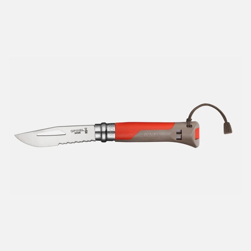 Opinel No.08 Stainless Steel Folding Knife - Outdoor Earth / Red 001714