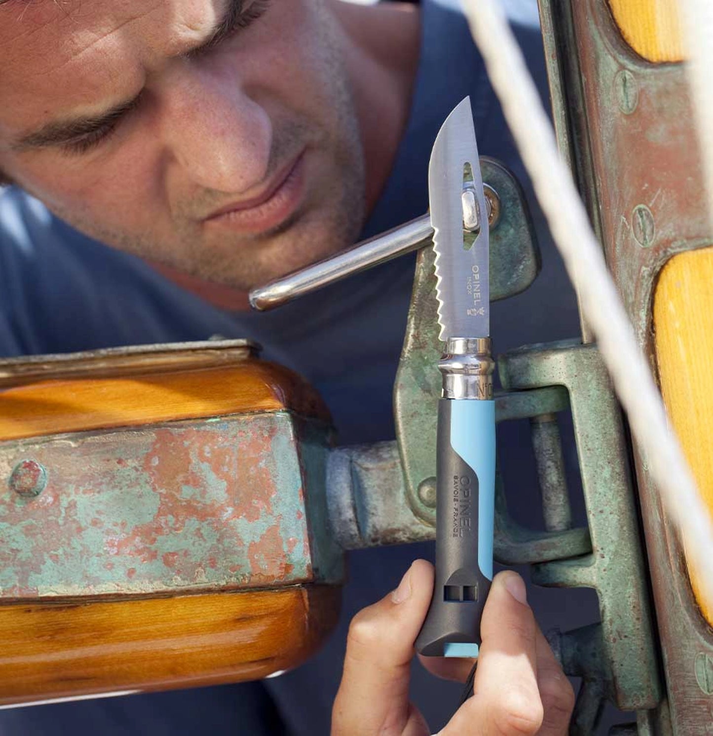 Opinel No.08 Stainless Steel Folding Knife - Outdoor Blue 001576