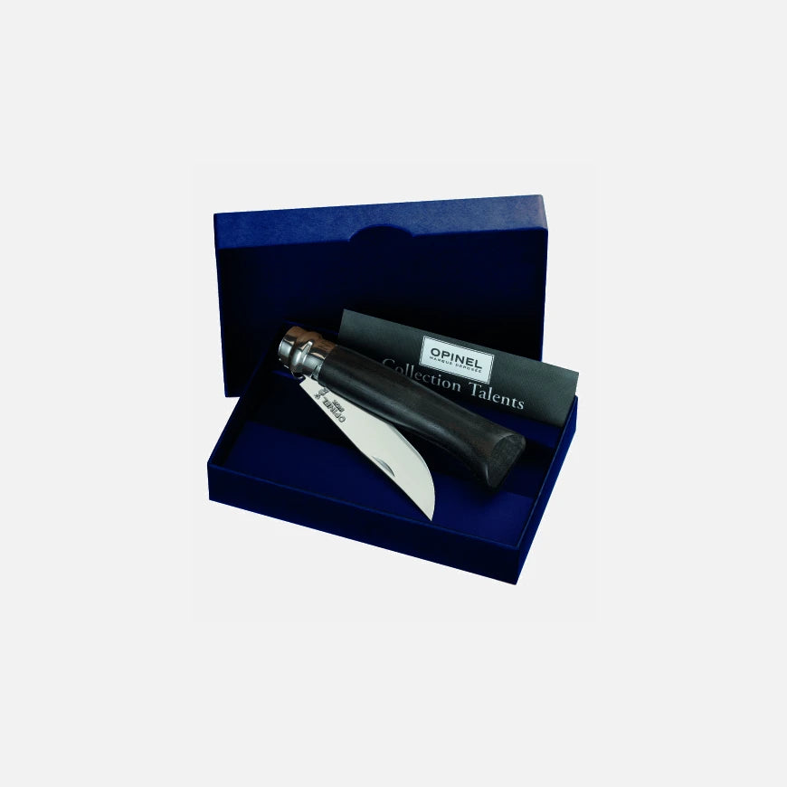 Opinel No.08 Ebony Polished Stainless Steel Folding Knife 001352