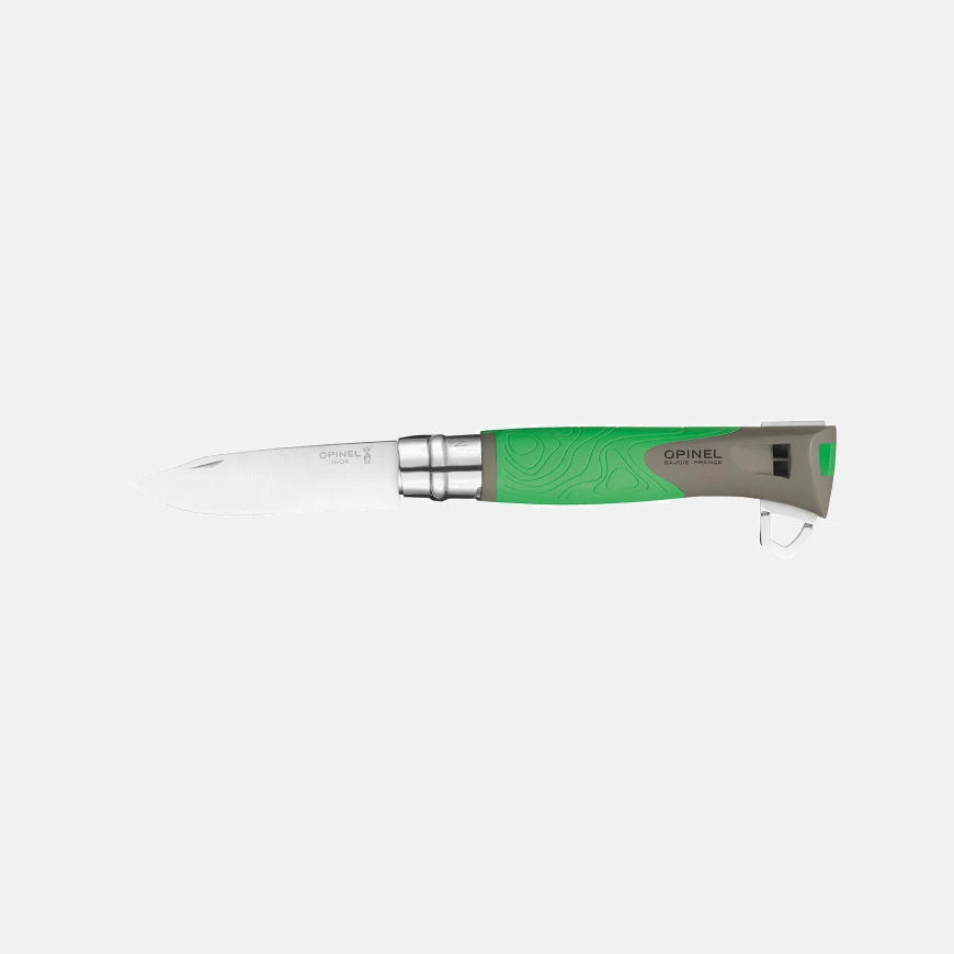 Opinel No.12 Outdoor Explore Green Folding Knife With Tick Remover 002489
