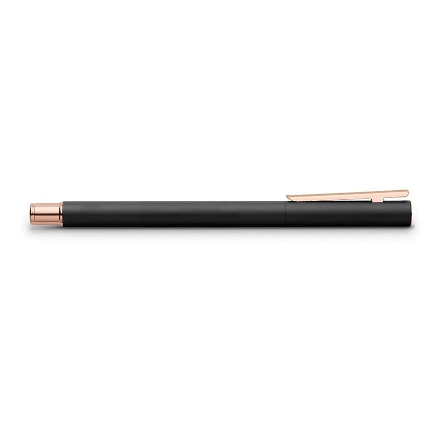 Faber-Castell Neo Slim metal fountain pen M, black with rosegold 343100