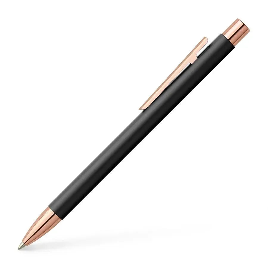 Faber-Castell Neo Slim metal ballpoint pen B, black matt rosegolden 343320