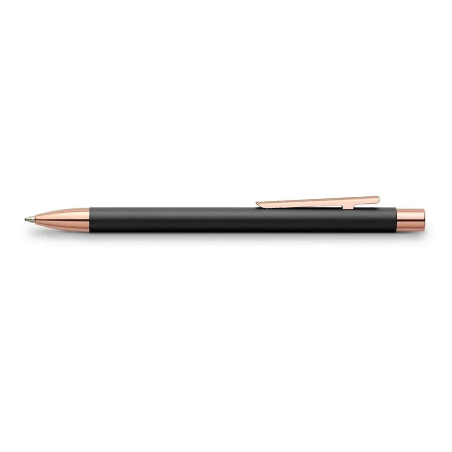 Faber-Castell Neo Slim metal ballpoint pen B, black matt rosegolden 343320