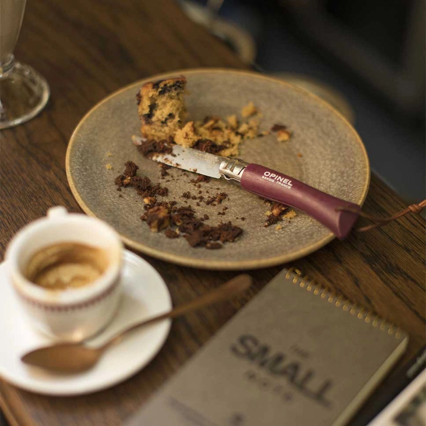 Opinel No.08 Bushwhacker Garnet Stainless Steel Folding Knife with Lanyard 002213