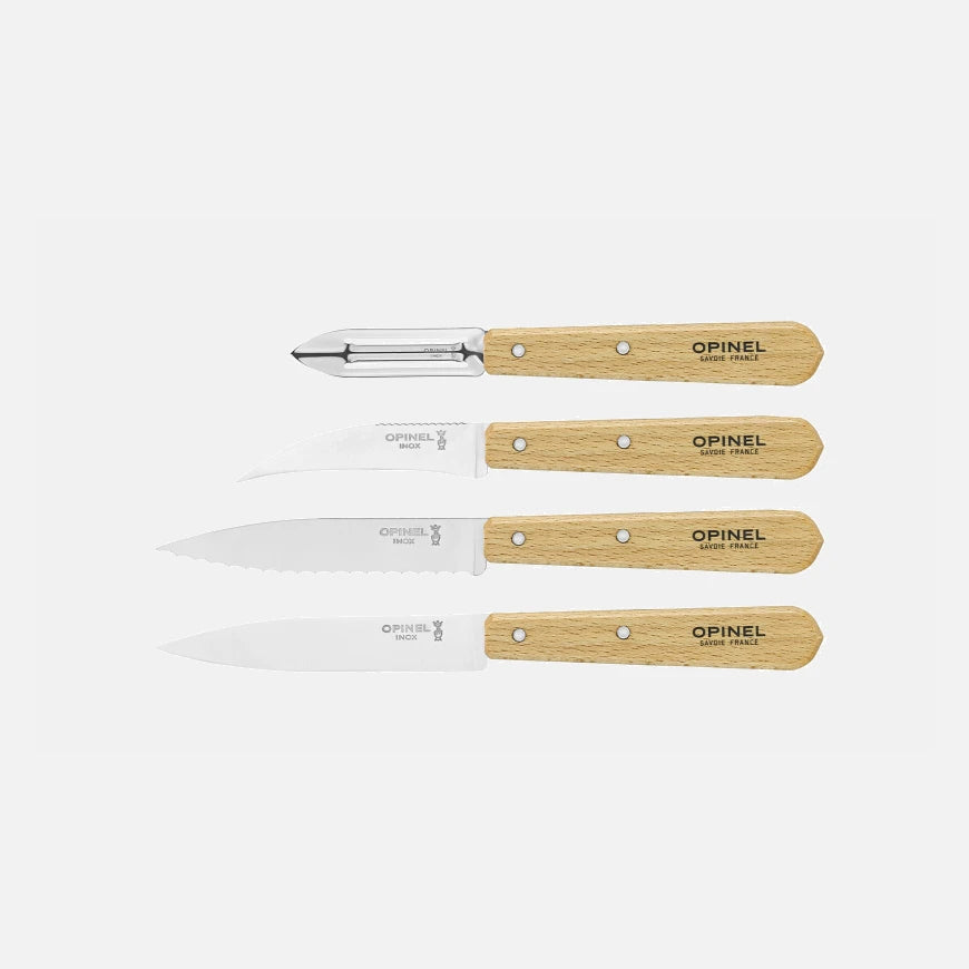Opinel Essential 4 Small Kitchen Knives Box Set 001300