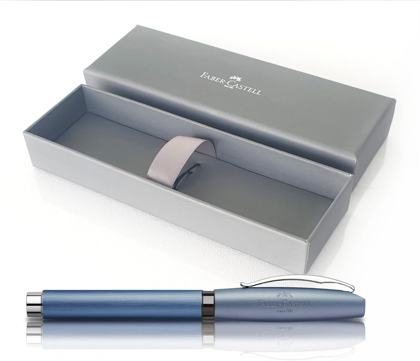 Faber-Castell Essentio Aluminium fountain pen EF, blue 148442