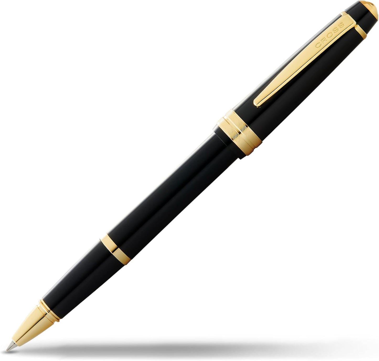 Cross Bailey Light™ Polished Black Resin and Gold Tone Rollerball Pen AT0745-9