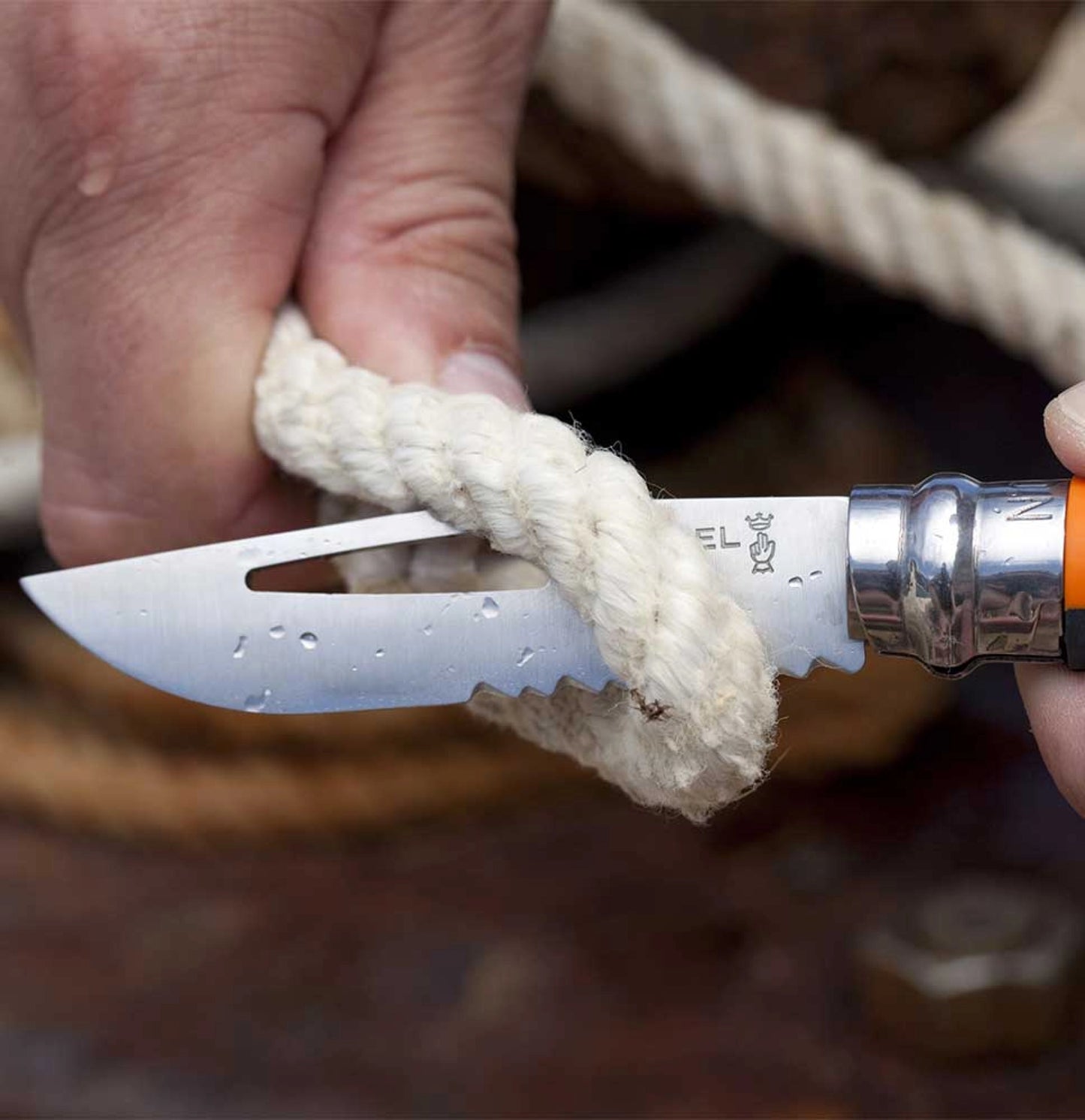 Opinel No.08 Outdoor Orange Stainless Steel Folding Knife 001577