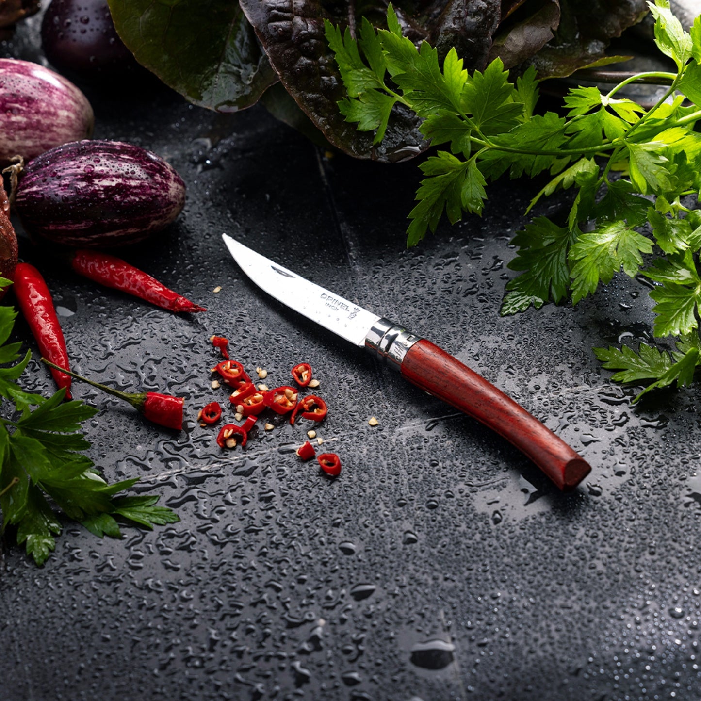 Opinel No.08 Padouk Effilé - New version Stainless Steel Pocket Knive 002554