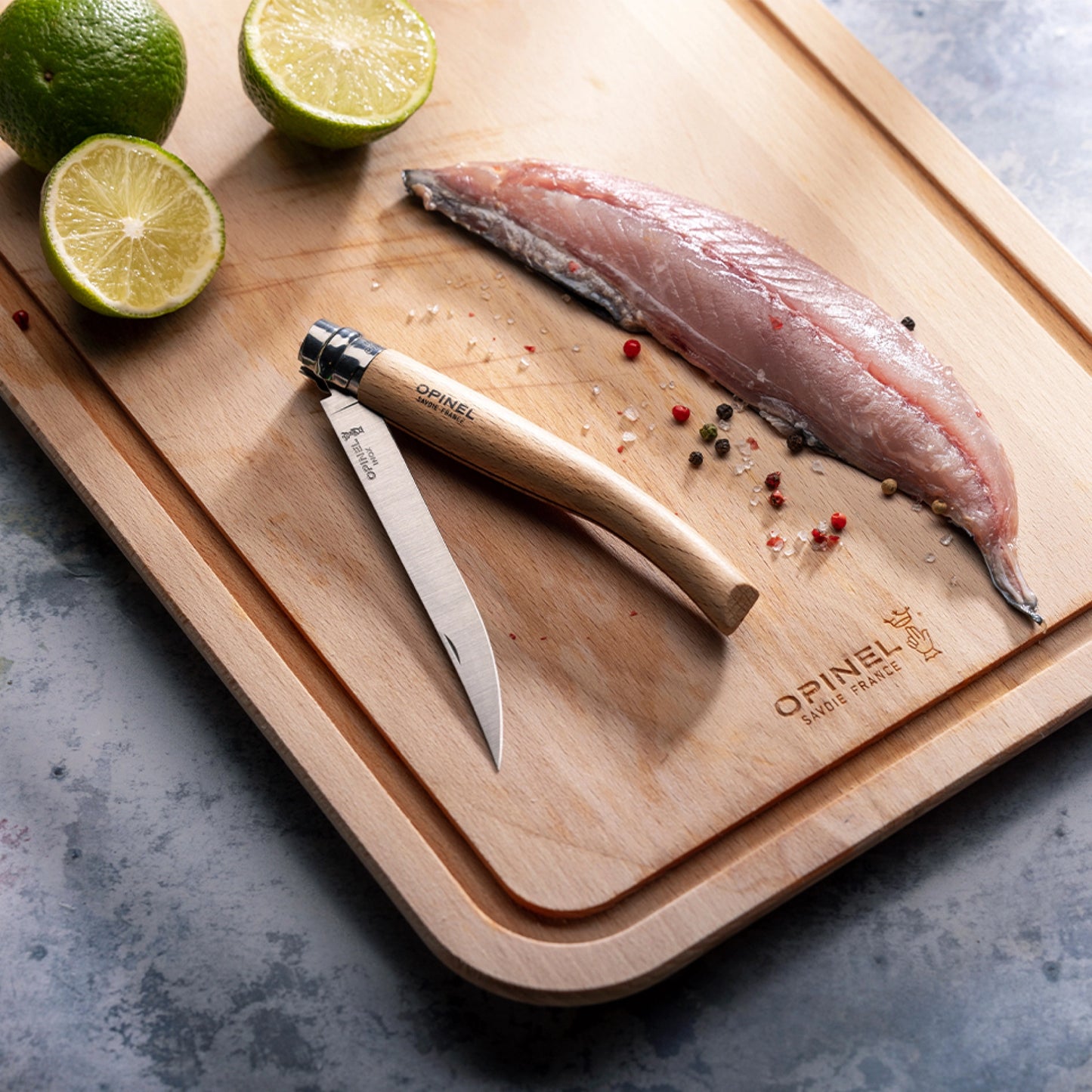 Opinel No.15 Beech Effilé - New version Stainless Steel Pocket Knive 002561