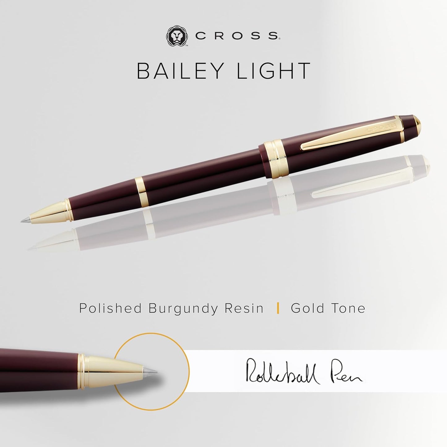 Cross Bailey Light™ Polished Burgundy Rollerball Pen AT0745-11