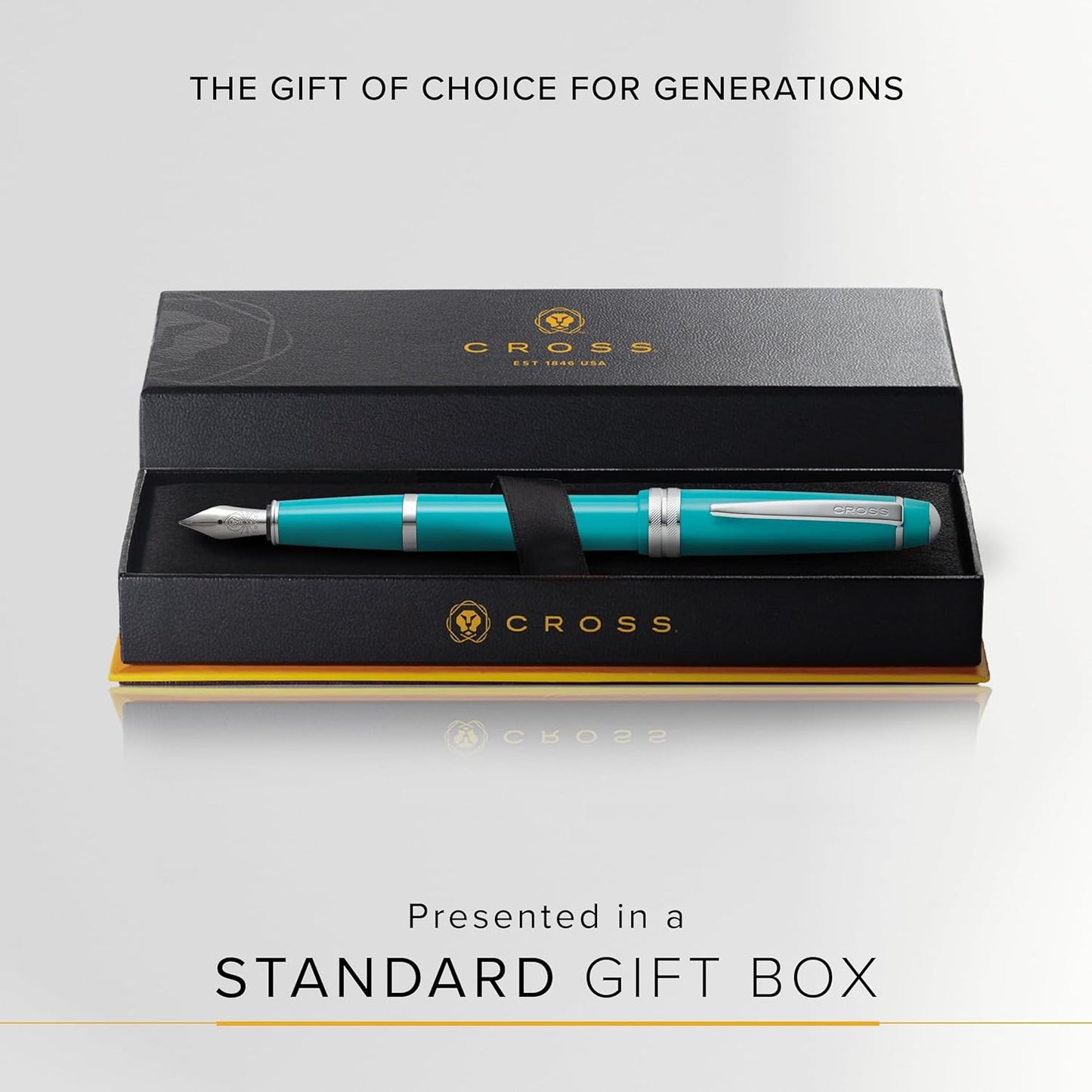 Cross Bailey Light Polished Teal Resin Extra Fine Nib Fountain Pen AT0746-6XS