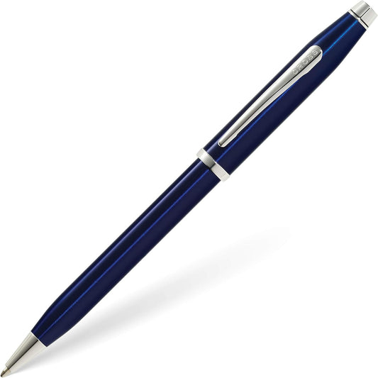 Cross Century II Translucent Blue Lacquer with Chrome Plated Appointments Ballpoint Pen AT0082WG-158