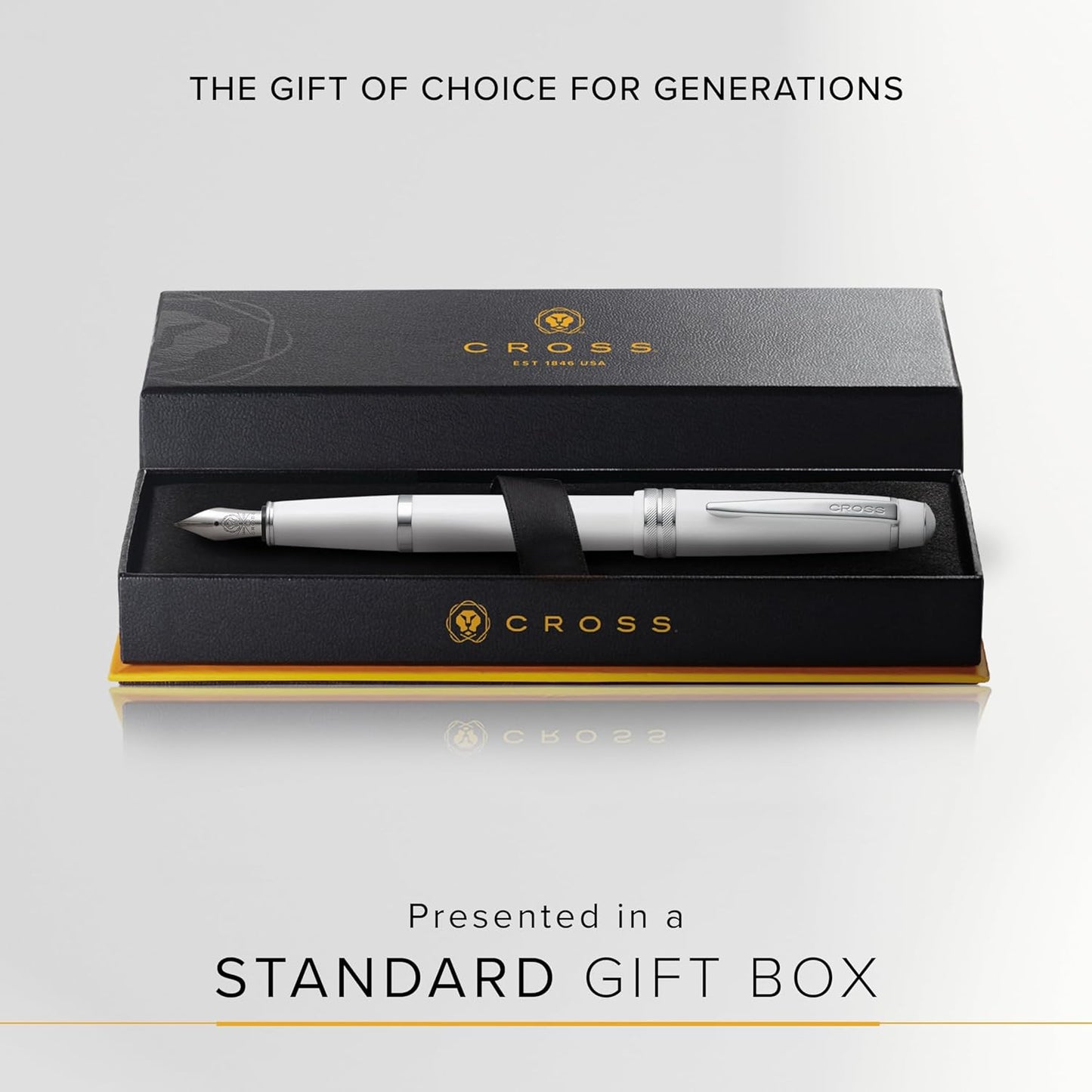 Cross Bailey Light Polished White Resin Extra-Fine Nib Fountain Pen AT0746-2XS