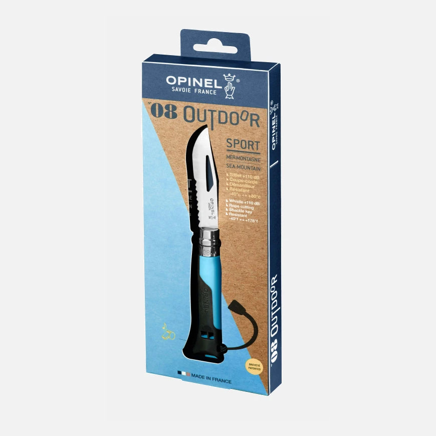 Opinel No.08 Stainless Steel Folding Knife - Outdoor Blue 001576