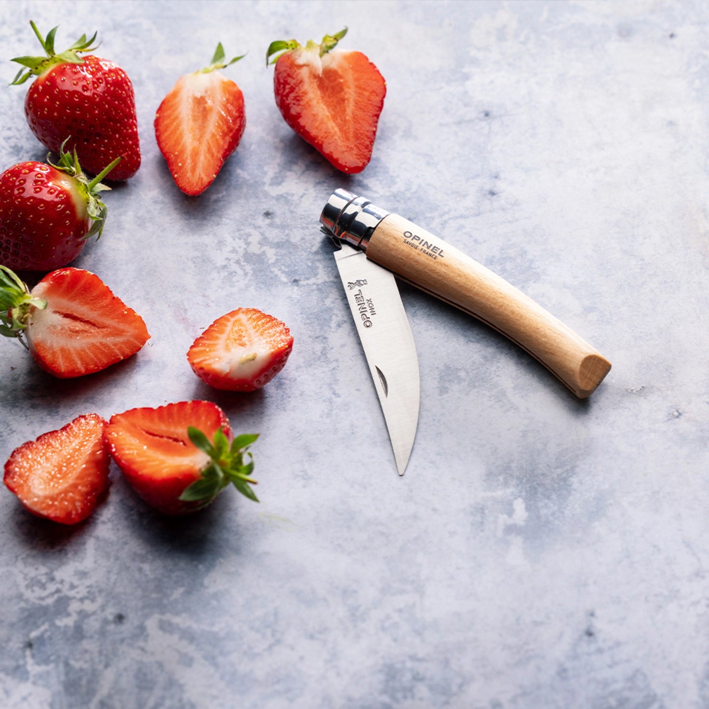 Opinel No.08 Beech Effilé - New version Stainless Steel Pocket Knive 002558