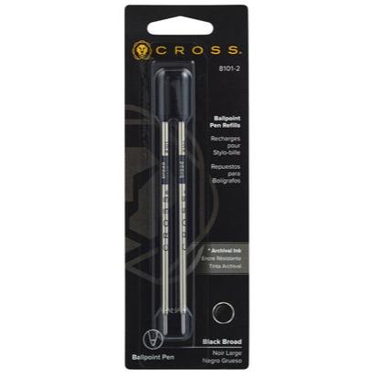 Cross Ballpoint Pen Refill - Black - Broad - 2-pack 8101-2