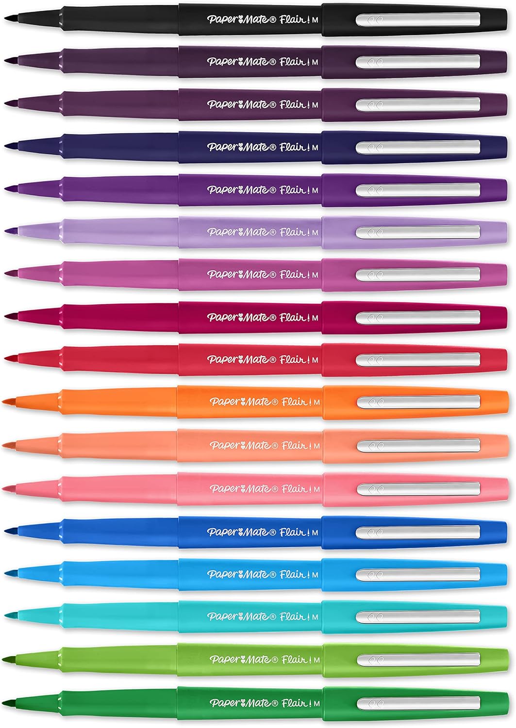 Paper Mate Flair Felt Tip Pens, Medium Point (0.7mm), Tropical & Assorted Colors, 24 Count 982655