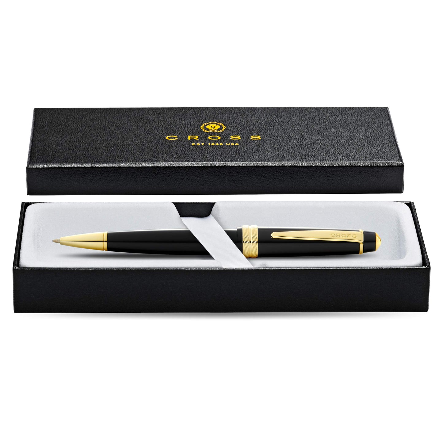 Cross Bailey Light Polished Black Resin and Gold Tone Ballpoint Pen AT0742-9