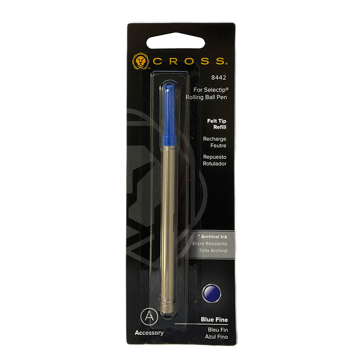 Cross Felt Tip Rollerball Refill, Blue Medium 8441