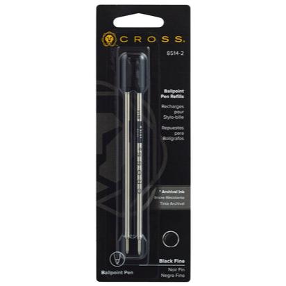 Cross Ballpoint Pen Refill - Black - Fine - Dual Pack 8514-2