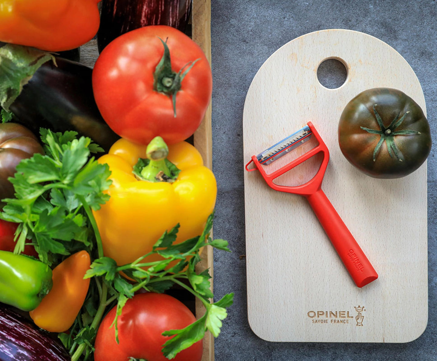 Opinel T-DUO Polymer Peeler in Red 002429