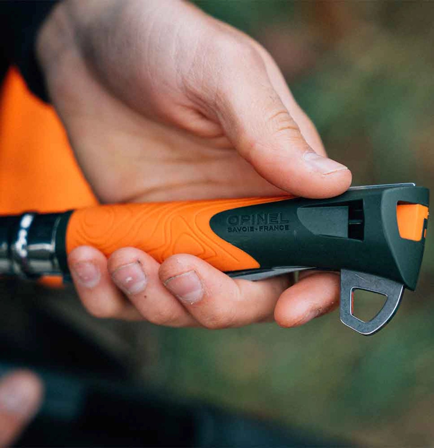 Opinel No.12 Outdoor Explore Folding Knife With Tick Remover Orange 002454