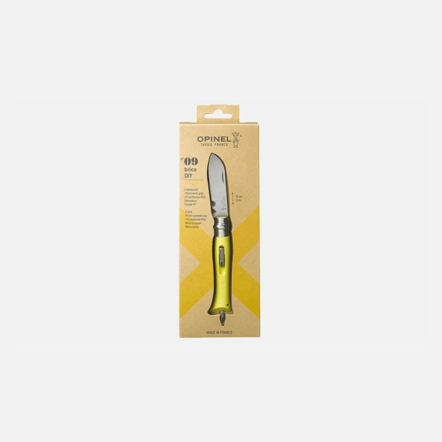 Opinel No.09 DIY Folding Utility Knife Yellow 001804