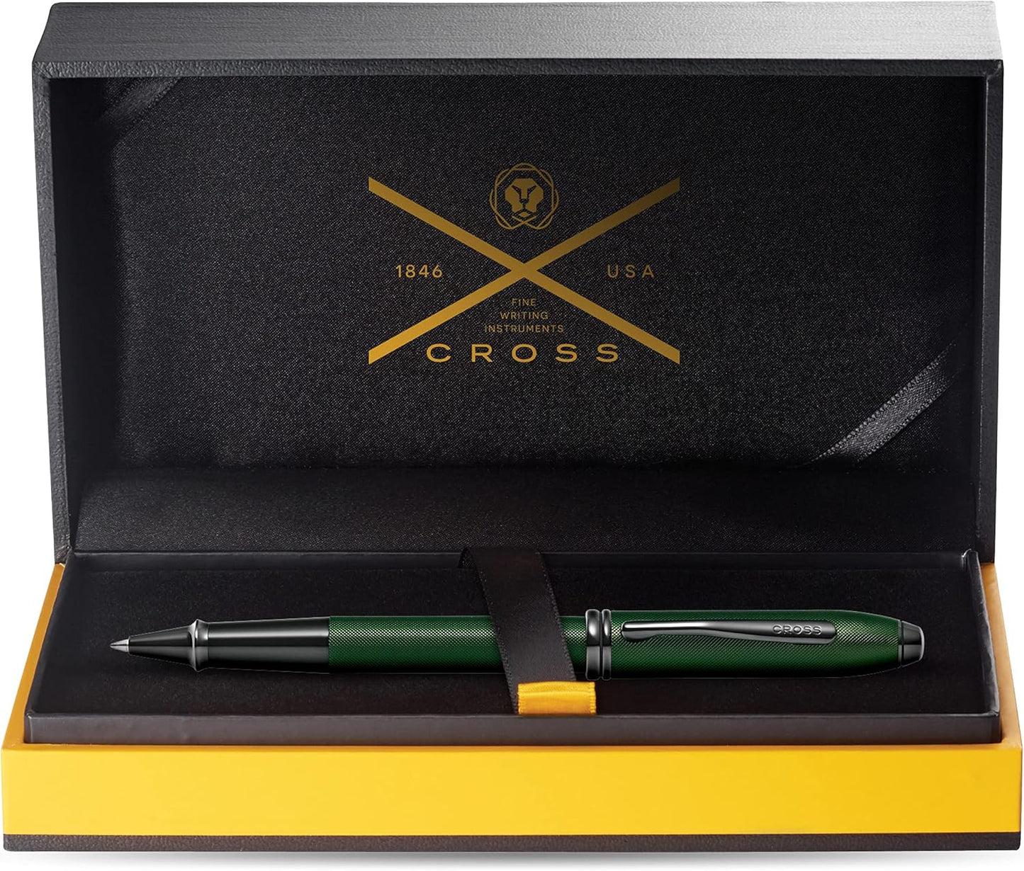 Cross Townsend Matte Green PVD Micro-knurl Rollerball Pen AT0045-63