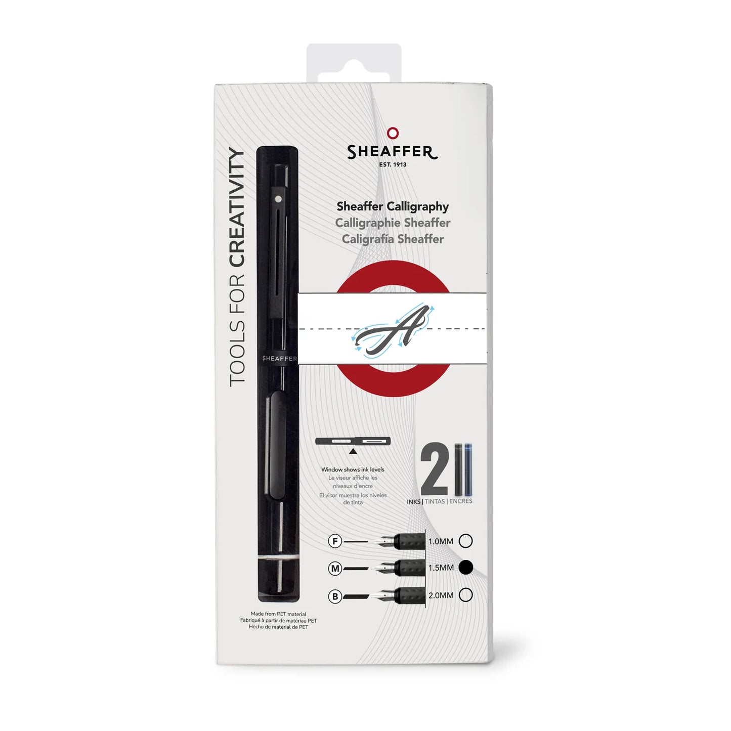 Sheaffer Calligraphy Matte Black Fountain Pen with Black Cap and Matte Black Trim in Hangsell - Medium 93401
